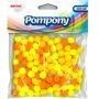 Pompony kreatywne Brewis 1cm Żółte Mix, 100szt - 2